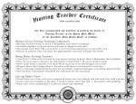 Visiting Teaching Certificate